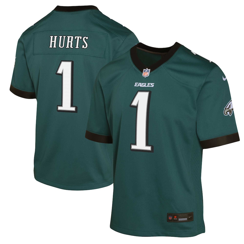 Jalen Hurts Philadelphia Eagles Youth Game Jersey | Midnight Green