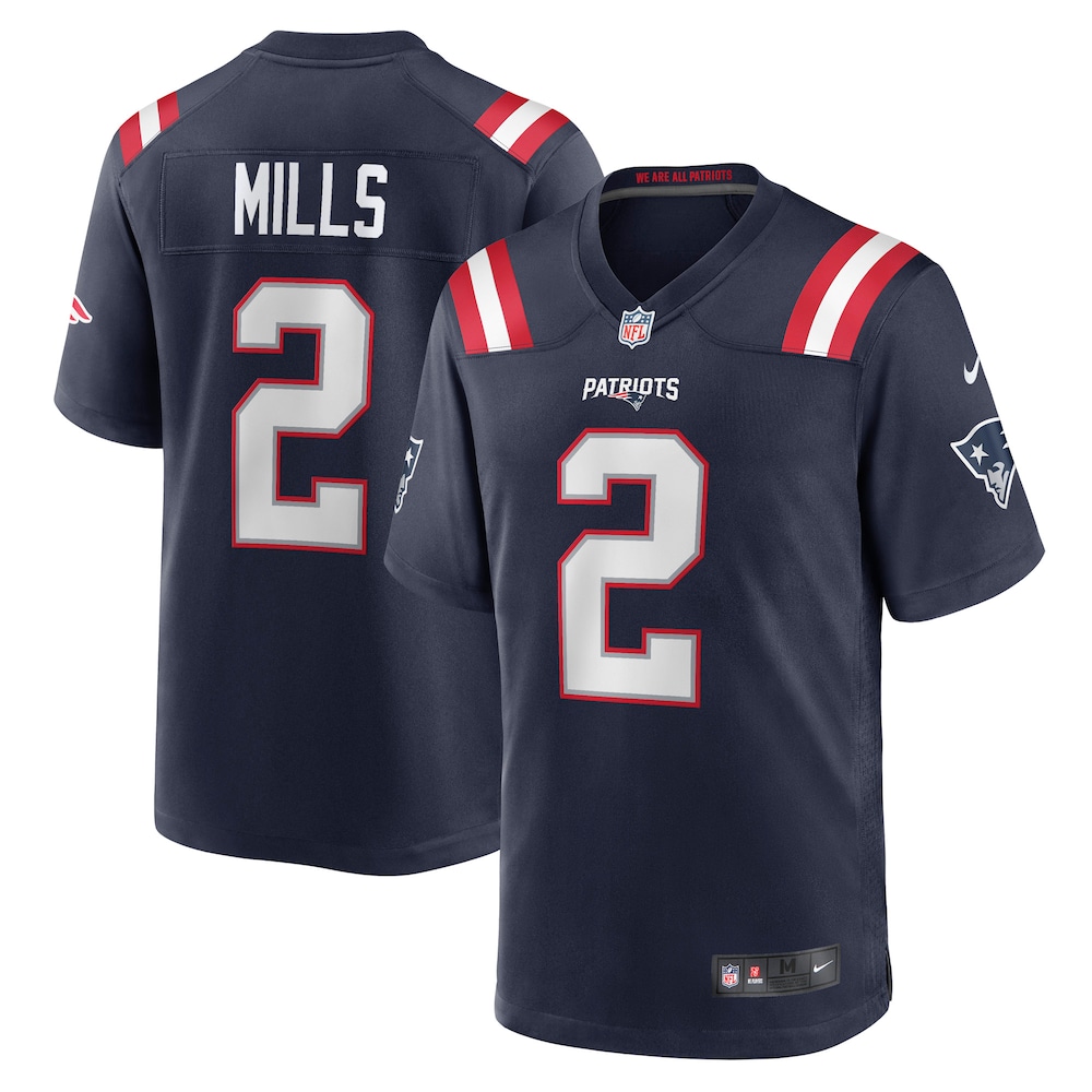 Jalen Mills New England Patriots Game Player Jersey | Navy