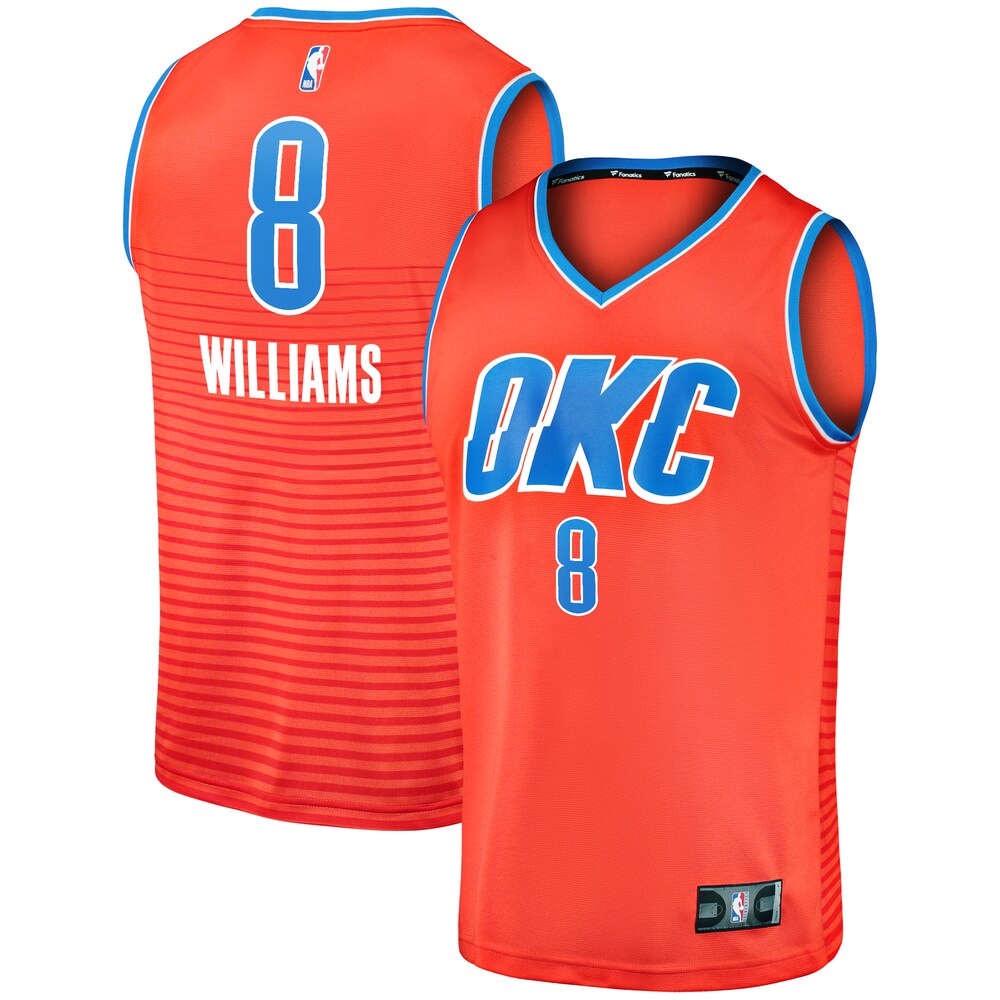 Jalen Williams Oklahoma City Thunder Fanatics Fast Break Replica Player Jersey - Statement Edition - Orange