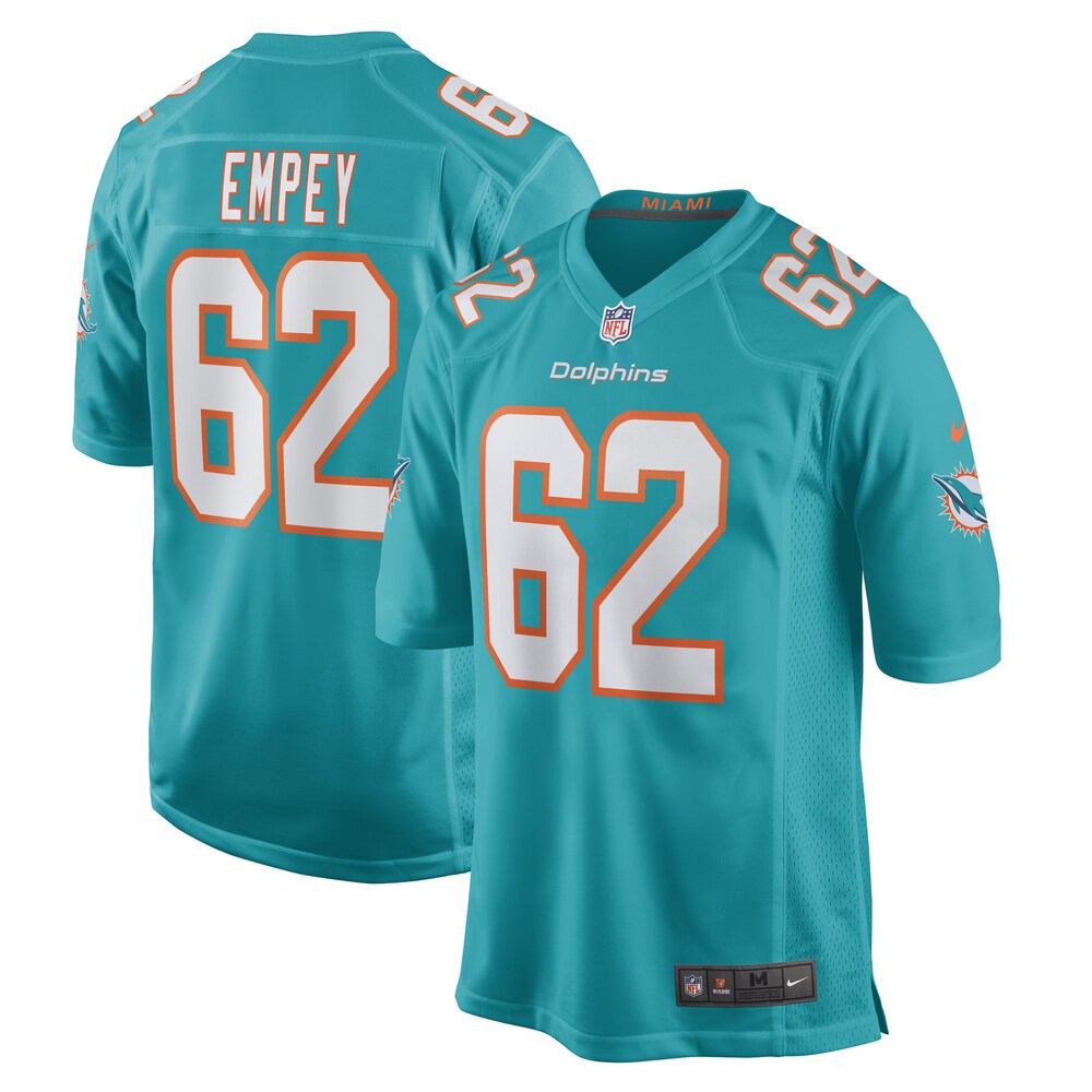 James Empey Miami Dolphins Game Player Jersey | Aqua