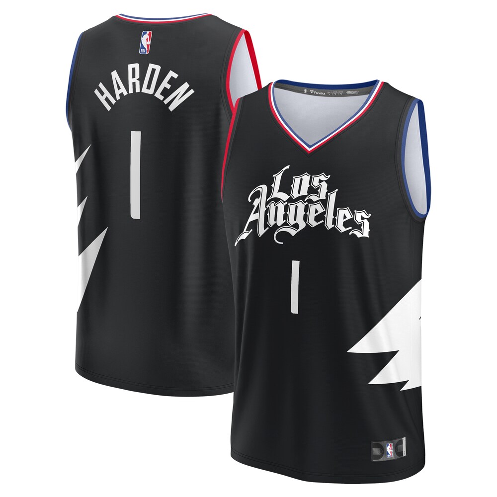 James Harden LA Clippers Fanatics Branded Youth Fast Break Player Jersey - Statement Edition - Black
