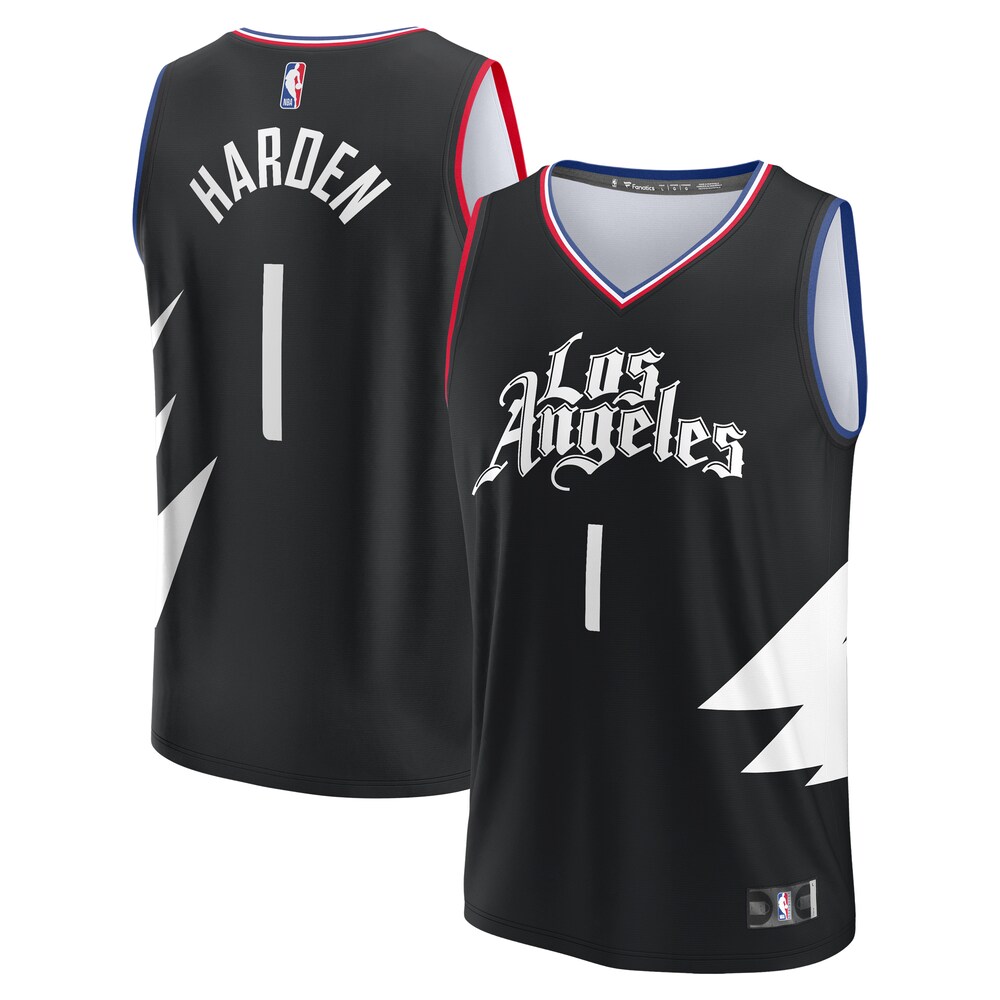 James Harden LA Clippers Fanatics Youth Fast Break Player Jersey - Statement Edition - Black