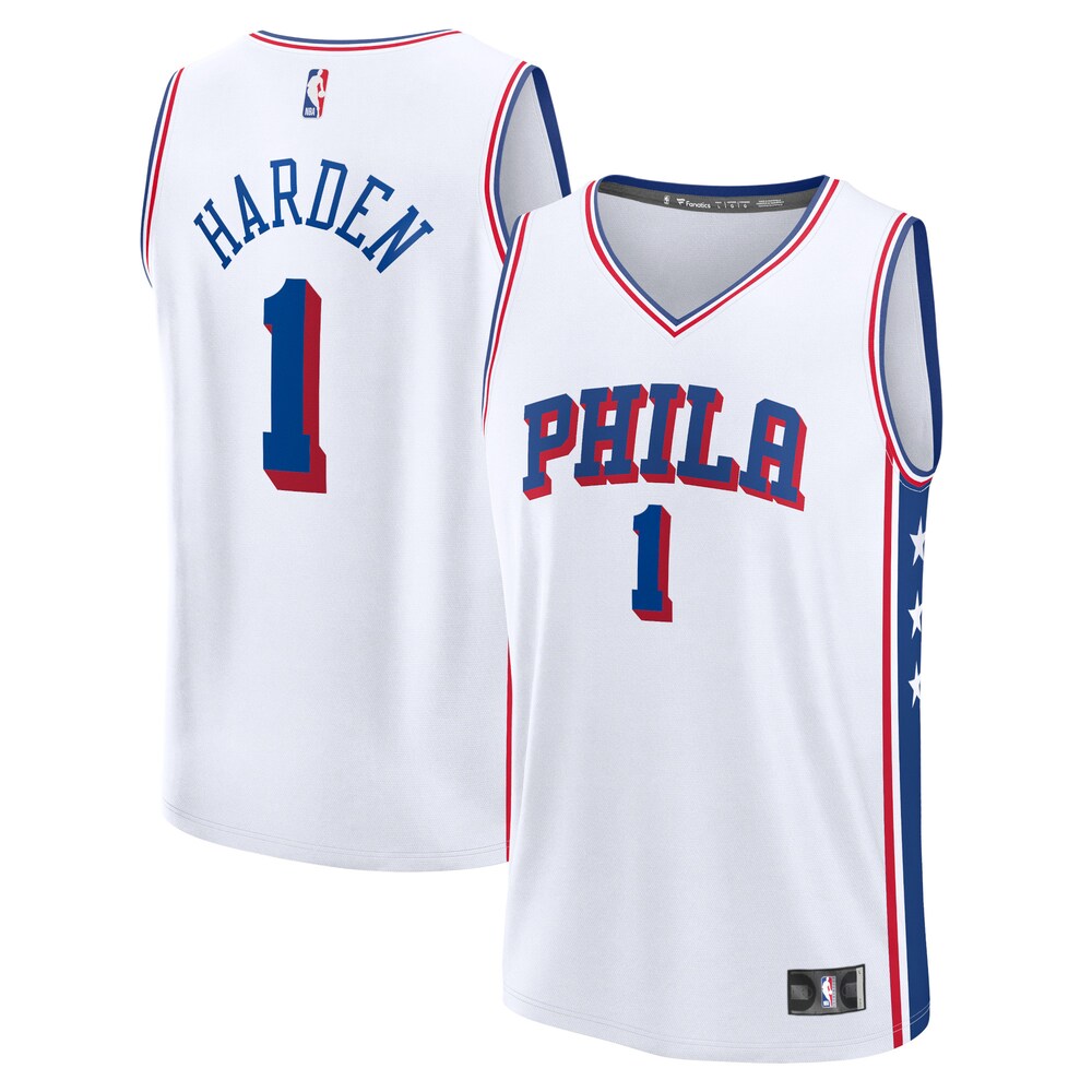 James Harden Philadelphia 76ers Fanatics Branded 2023/24 Fast Break Replica Jersey - Association Edition - White