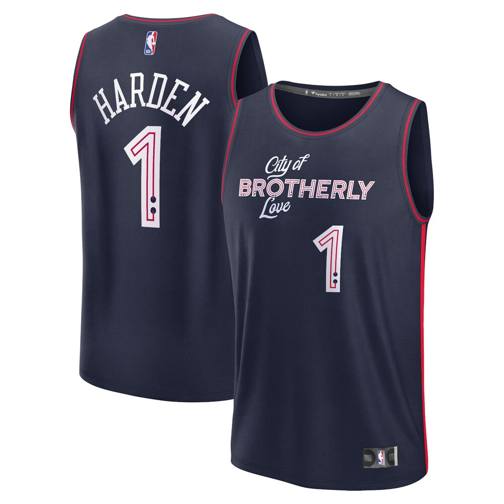 James Harden Philadelphia 76ers Fanatics Branded Youth 2023/24 Fast Break Jersey - Navy - City Edition