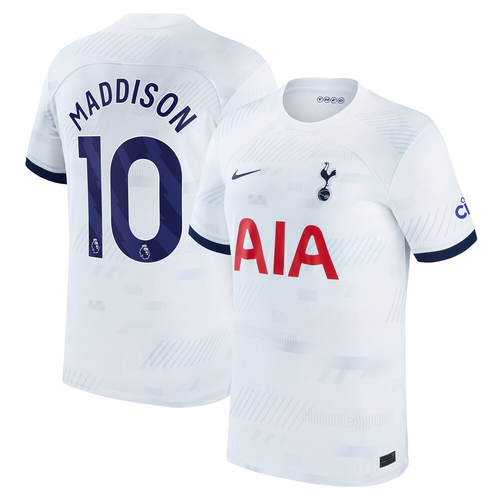 James Maddison Tottenham Hotspur Nike 2023/24 Home Stadium Replica Player Jersey - White