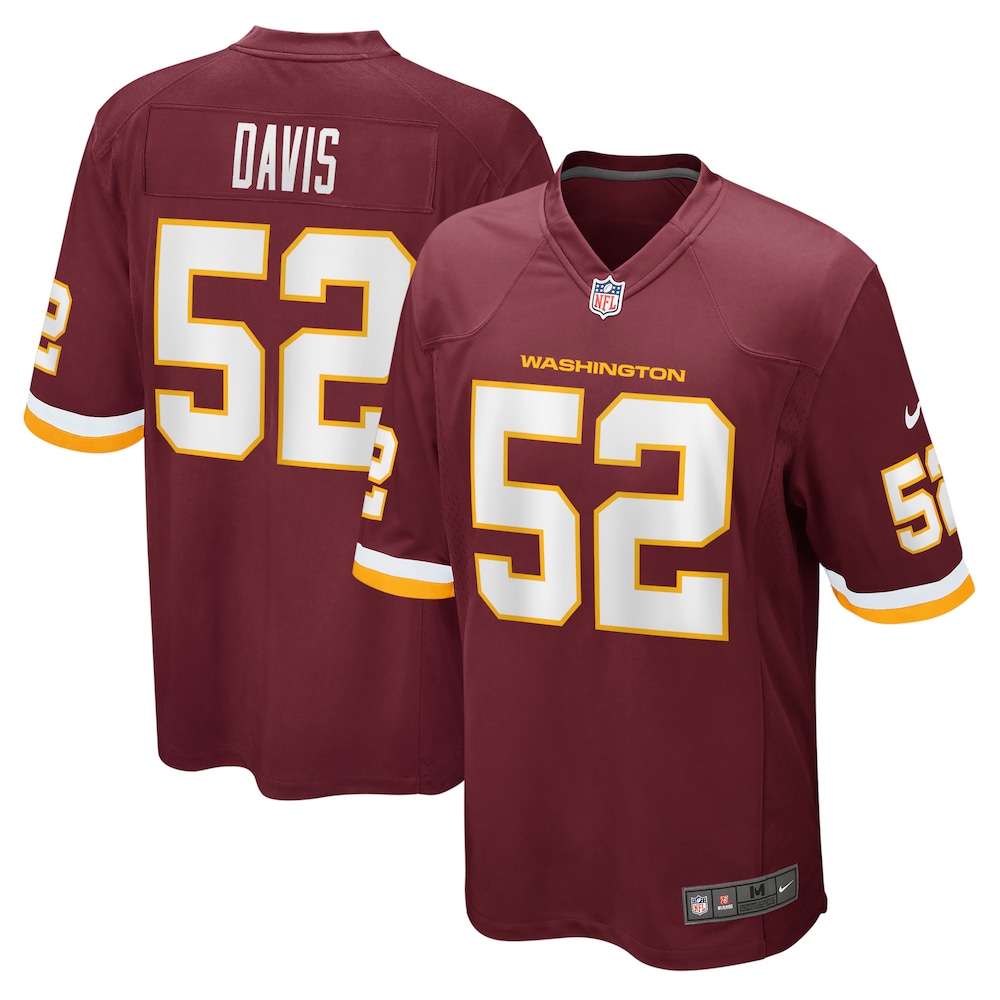 Jamin Davis Washington Football Team 2021 NFL Draft First Round Pick Game Jersey | Burgundy