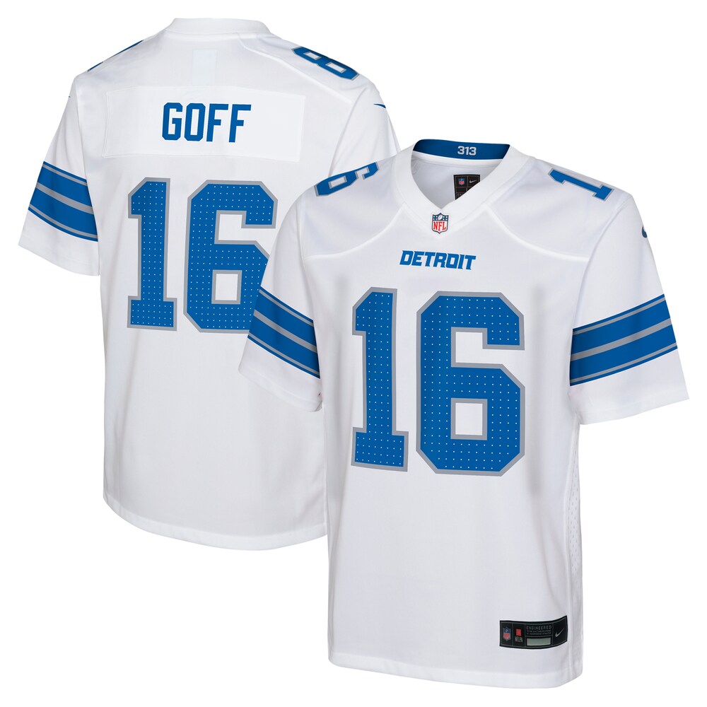 Jared Goff Detroit Lions Youth Player Game Jersey - White