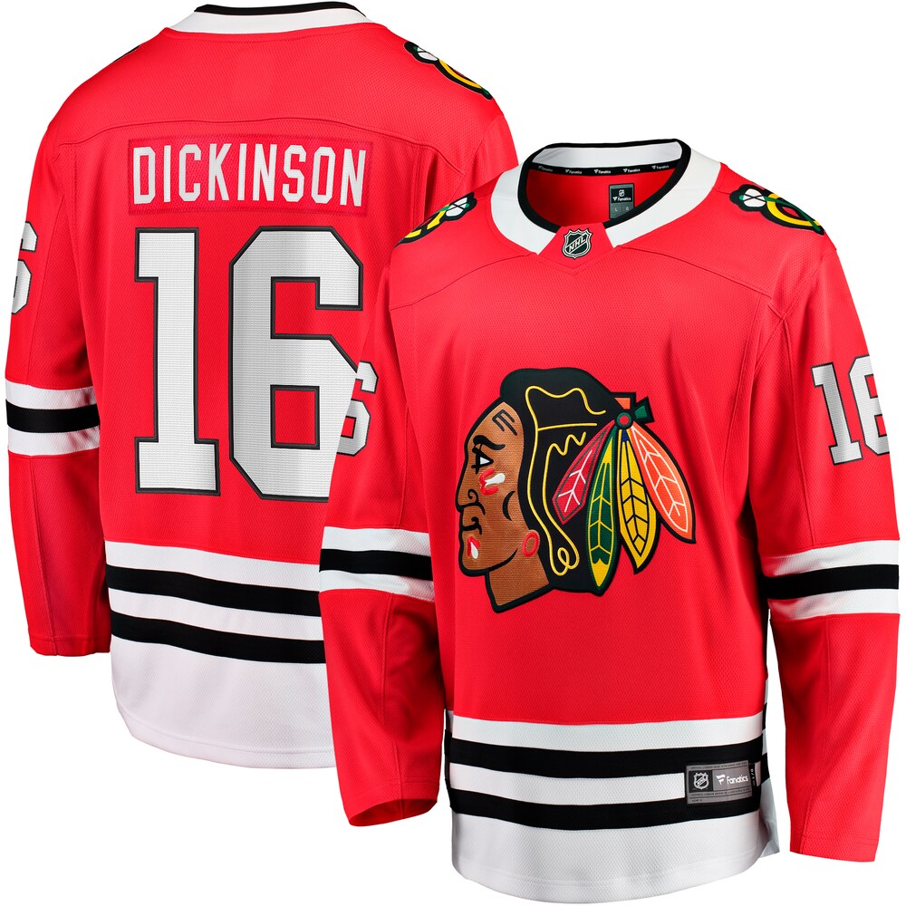 Jason Dickinson Chicago Blackhawks Fanatics Branded Home Breakaway Jersey - Red