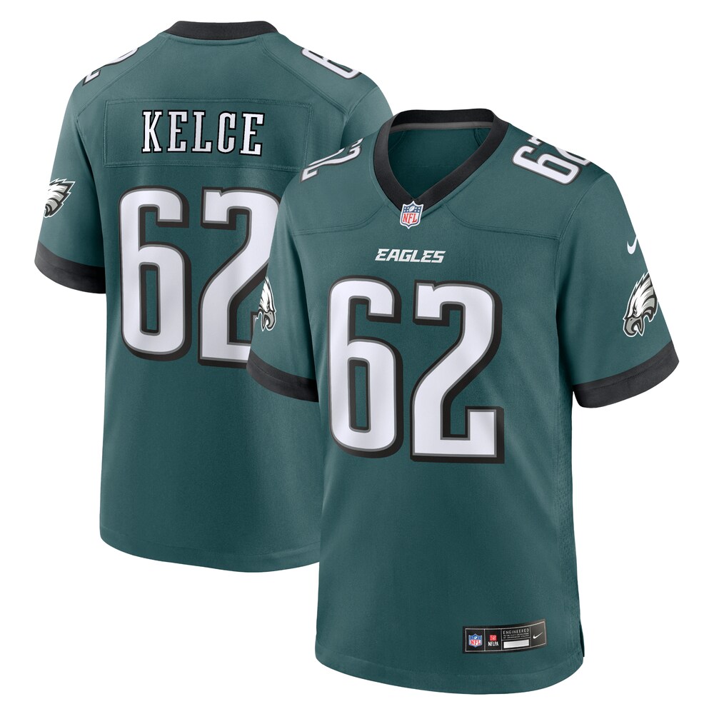 Jason Kelce Philadelphia Eagles Team Game Jersey | Midnight Green