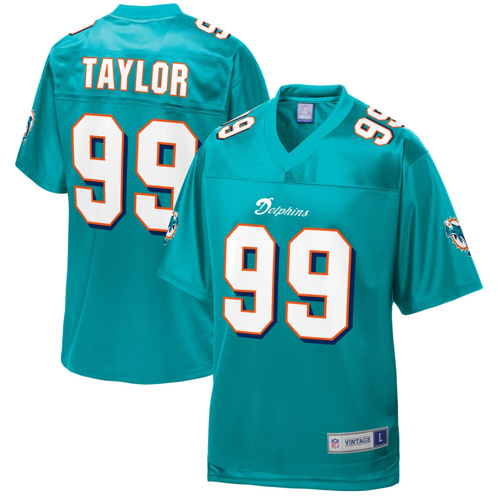 Jason Taylor Miami Dolphins NFL Pro Line Retired Player Replica Jersey - Aqua