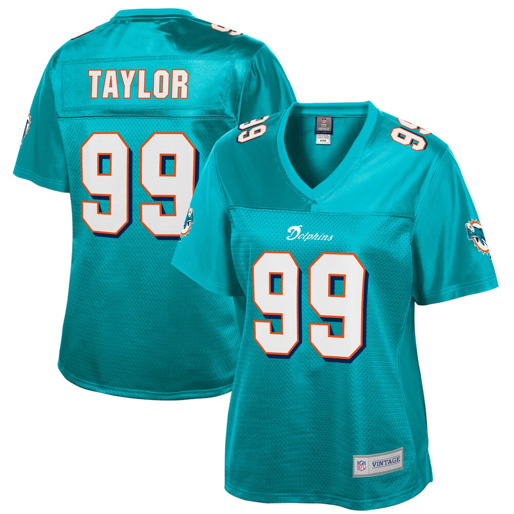 Jason Taylor Miami Dolphins NFL Pro Line Women's Retired Player Replica Jersey - Aqua