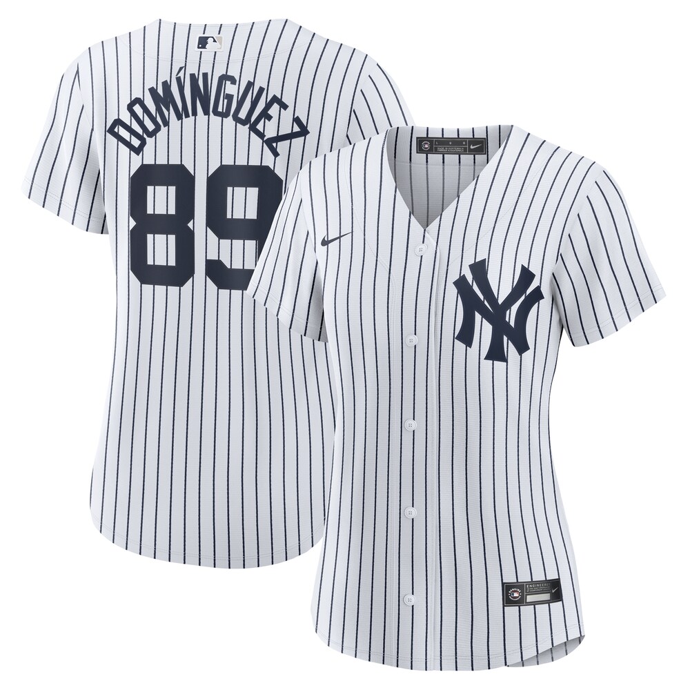 Jasson Dominguez New York Yankees Women's Home Official Replica Player Jersey | White