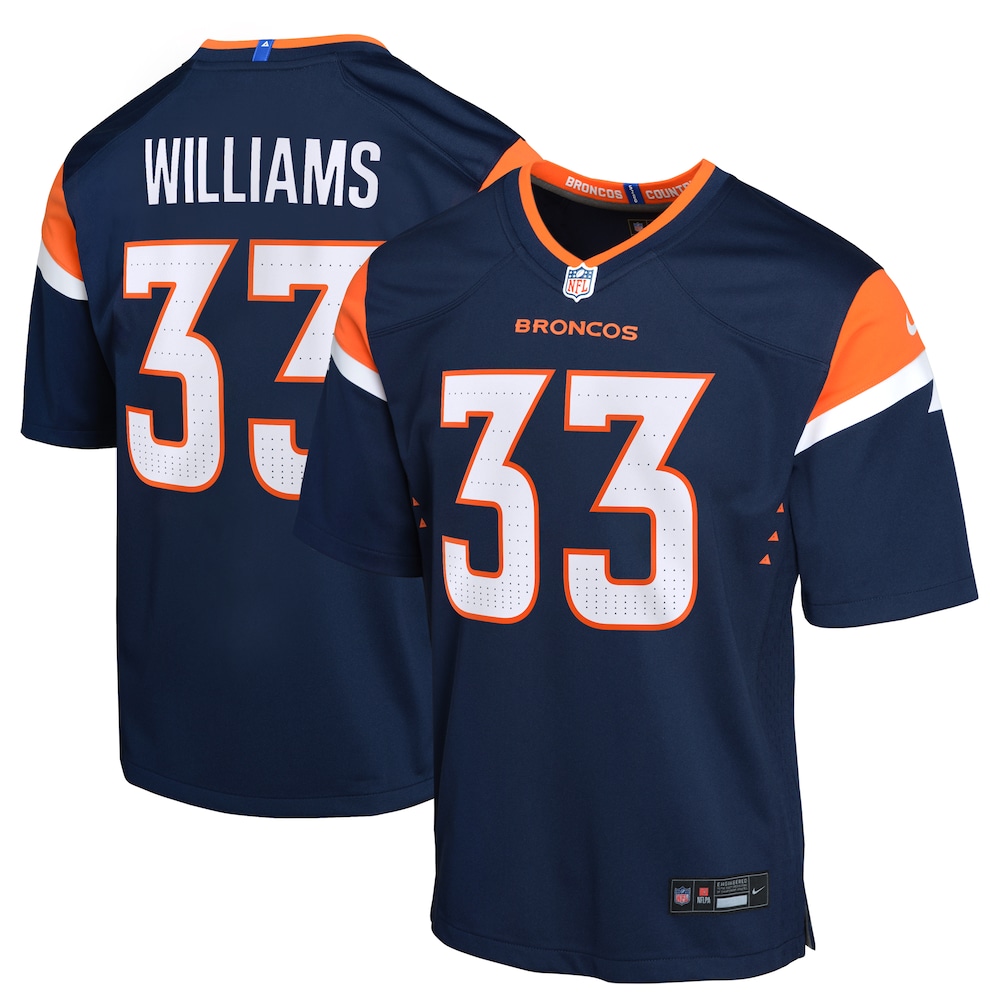 Javonte Williams Denver Broncos Youth Mile High Collection Game Jersey | Navy