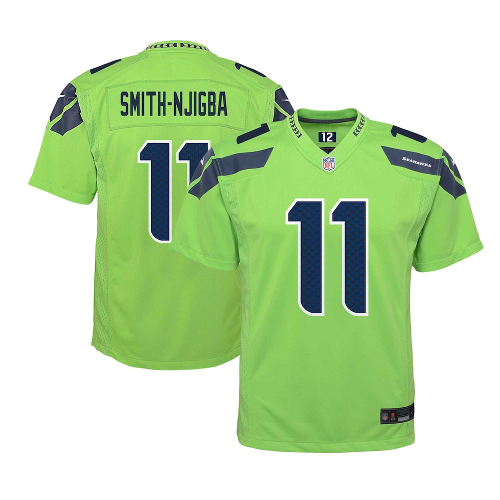 Jaxon Smith|Njigba Seattle Seahawks Youth Alternate Player Game Jersey | Neon Green