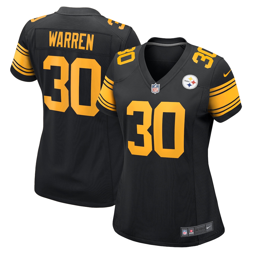 Jaylen Warren Pittsburgh Steelers Women's Alternate Game Jersey |  Black