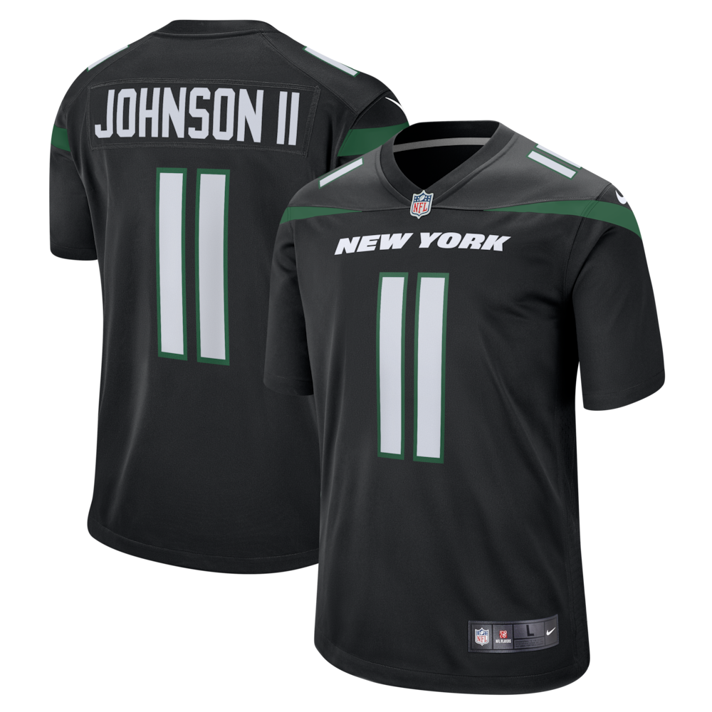 Jermaine Johnson II New York Jets Alternate Game Jersey | Stealth Black