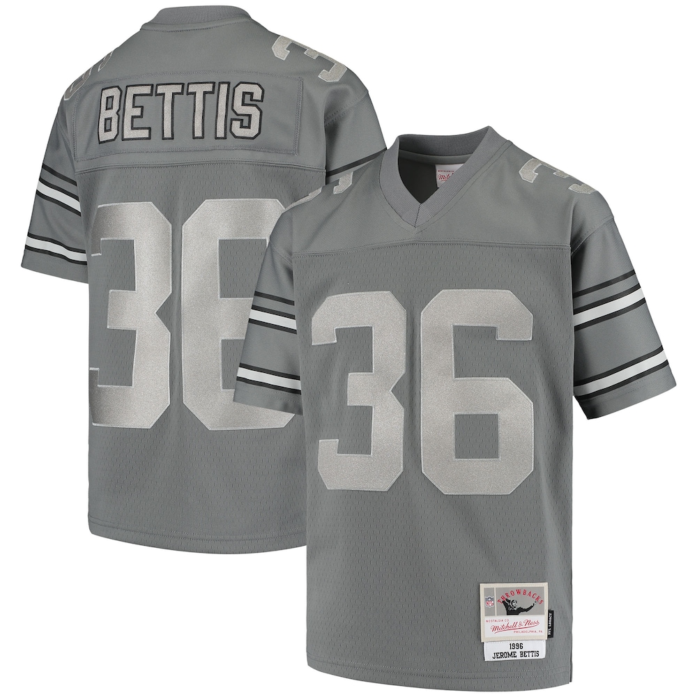 Jerome Bettis Pittsburgh Steelers Mitchell x Ness Youth 1996 Retired Player Metal Replica Jersey | Charcoal