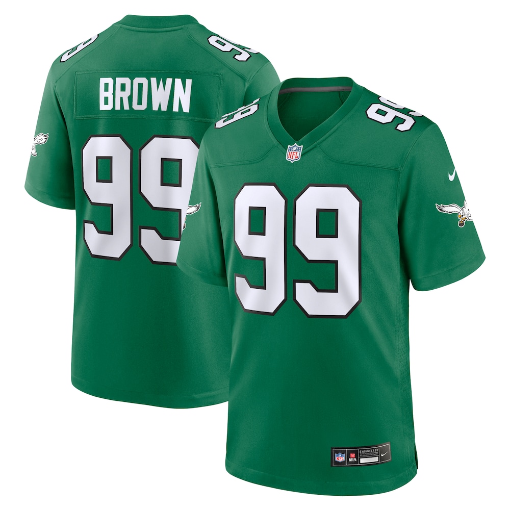 Jerome Brown Philadelphia Eagles Alternate Game Jersey - Kelly Green