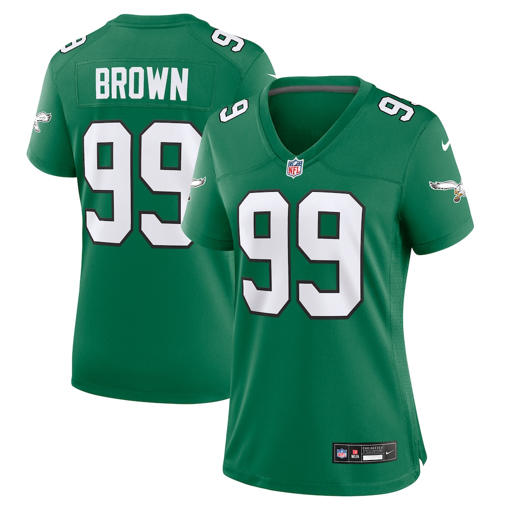 Jerome Brown Philadelphia Eagles Women's Alternate Game Jersey - Kelly Green