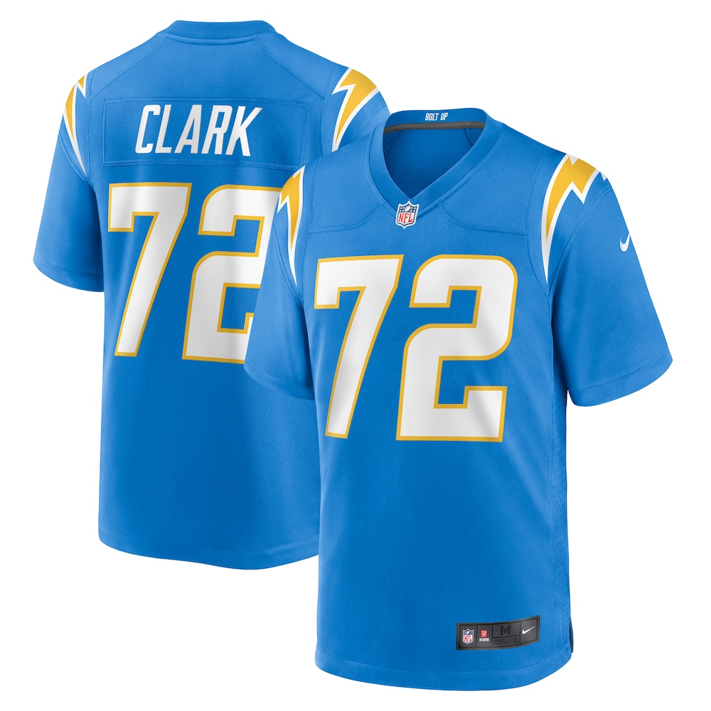 Jerrod Clark Los Angeles Chargers Team Game Jersey |  Powder Blue