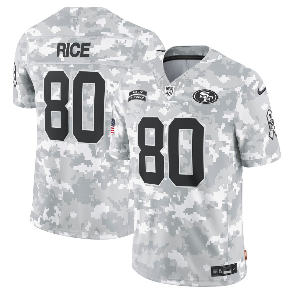 Jerry Rice San Francisco 49ers 2024 Salute to Service Retired Player Limited Jersey - Arctic Camo