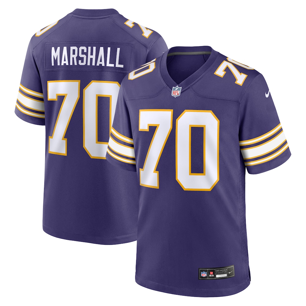 Jim Marshall Minnesota Vikings Classic Retired Player Jersey | Purple