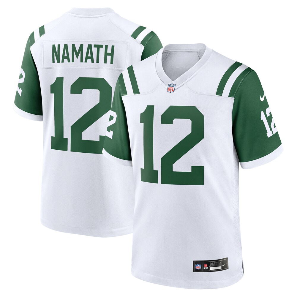 Joe Namath New York Jets Classic Alternate Retired Player Game Jersey | White