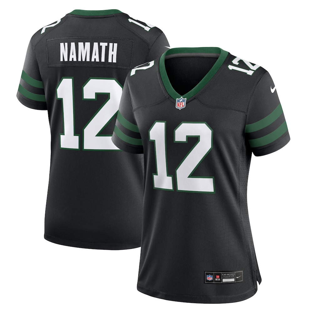 Joe Namath New York Jets Women's Retired Player Alternate Game Jersey | Legacy Black