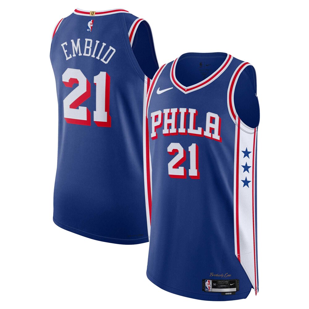 Joel Embiid Philadelphia 76ers Authentic Jersey | Icon Edition | Royal