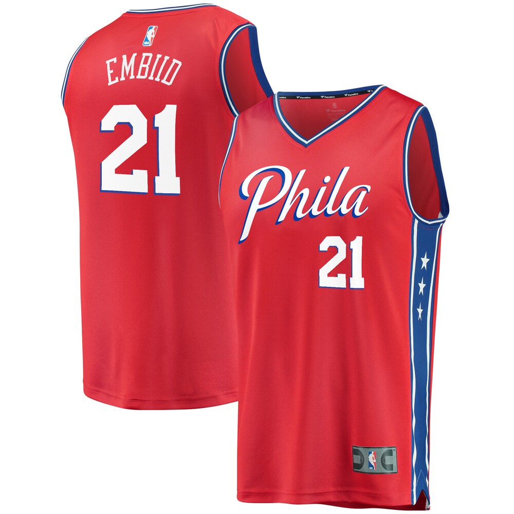 Joel Embiid Philadelphia 76ers Fanatics Branded 2023/24 Fast Break Player Jersey - Statement Edition - Red