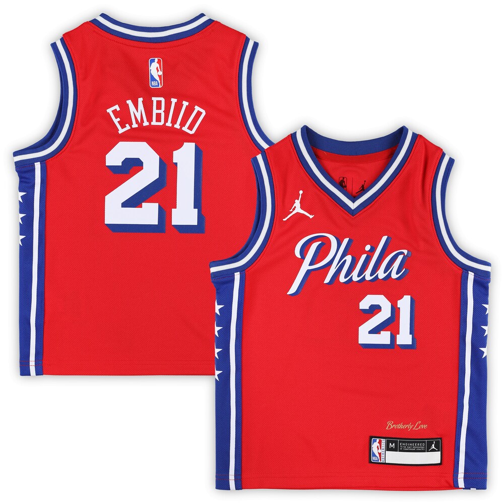 Joel Embiid Philadelphia 76ers Jordan Brand Preschool 2022/23 Replica Jersey - Statement Edition - Red