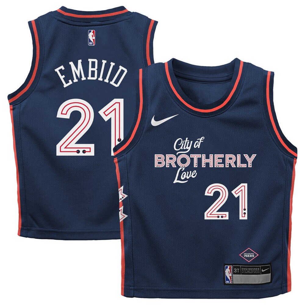 Joel Embiid Philadelphia 76ers Nike Infant 2023/24 Swingman Replica Jersey - City Edition - Navy