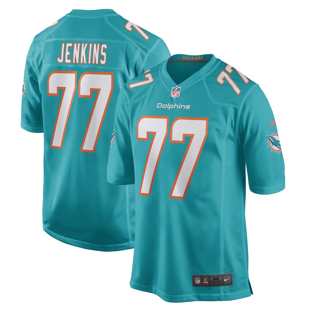 John Jenkins Miami Dolphins Game Player Jersey | Aqua