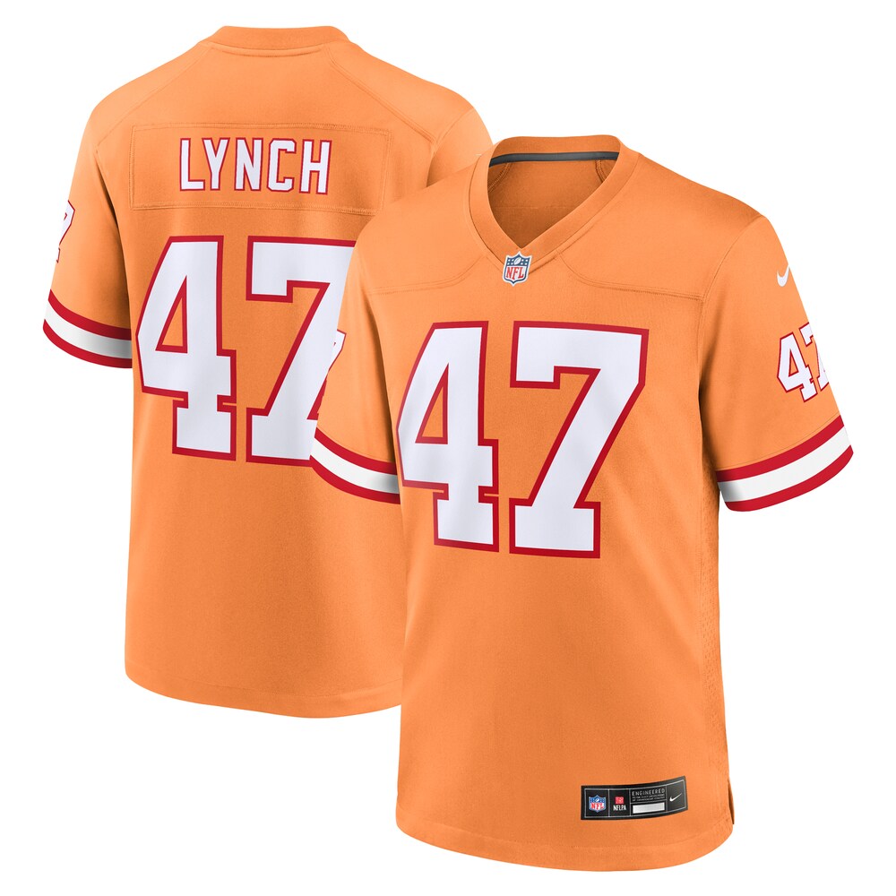 John Lynch Tampa Bay Buccaneers Throwback Game Jersey - Orange