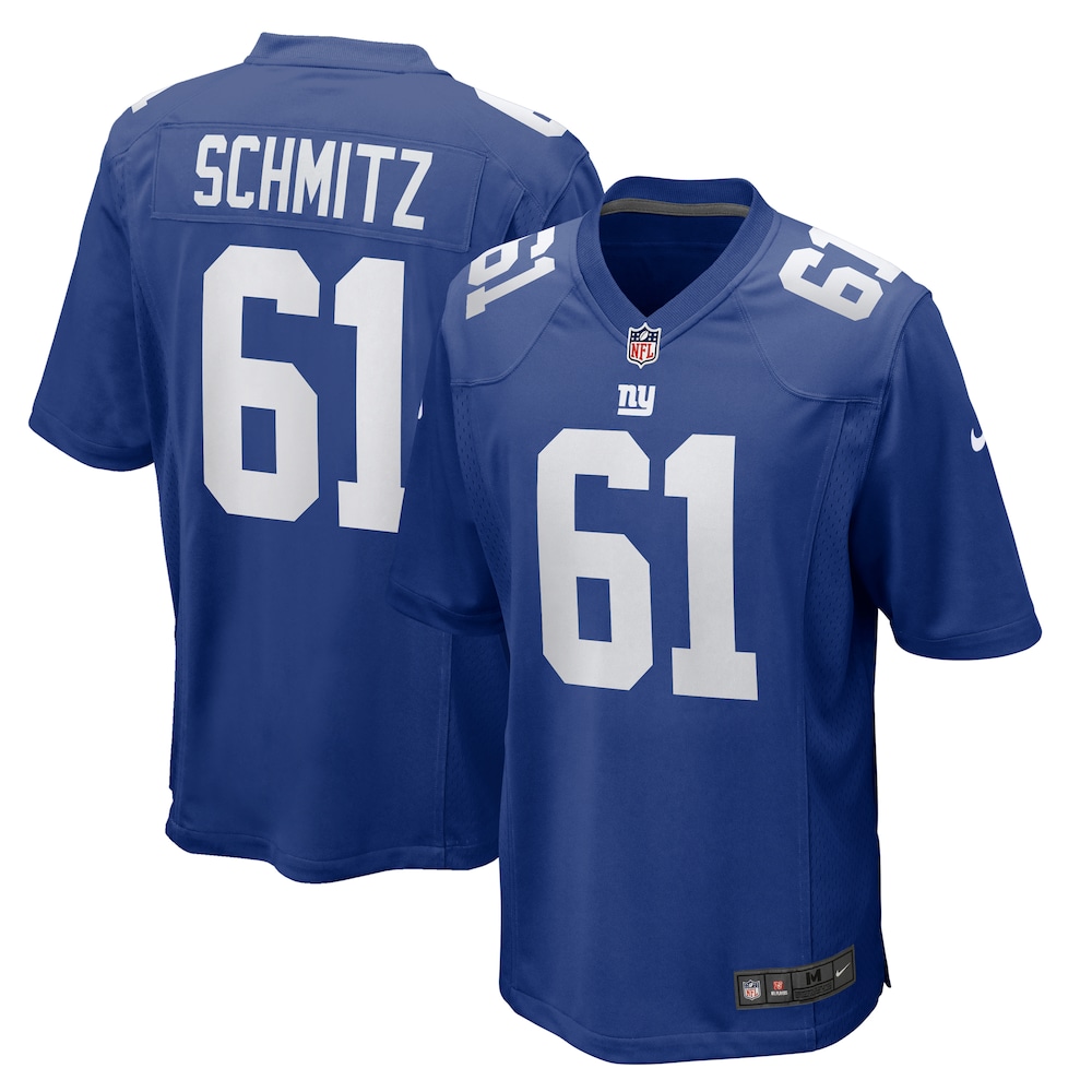 John Michael Schmitz New York Giants Team Game Jersey |  Royal