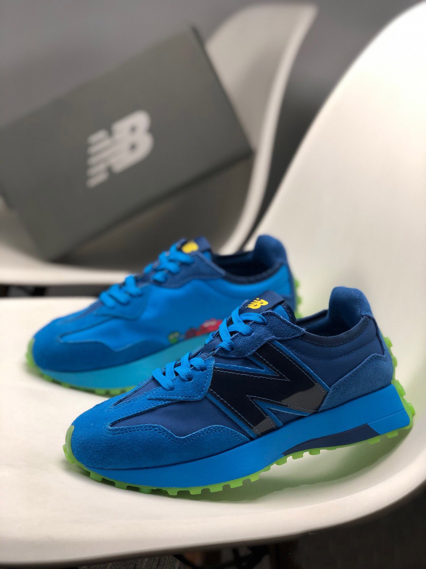 Jolly Ranchers x New Balance 327 Blue/Yellow Shoes