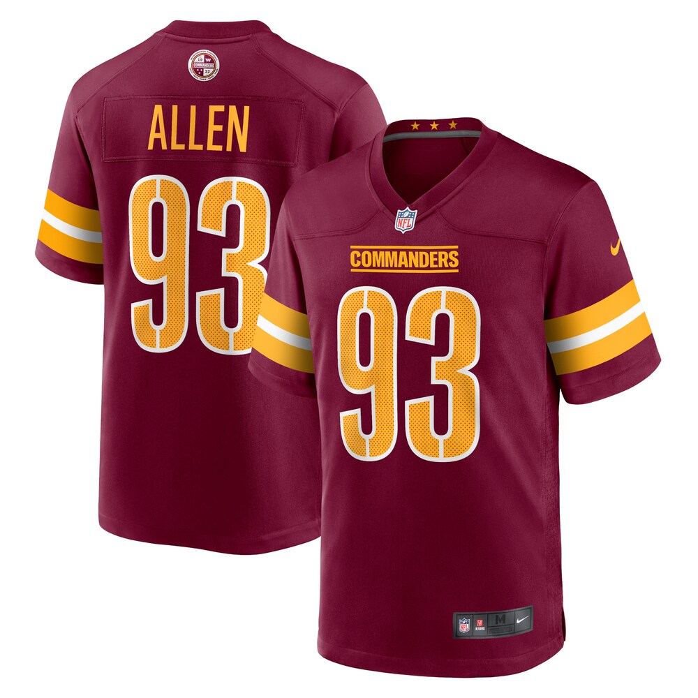 Jonathan Allen Washington Commanders Youth Game Jersey - Burgundy