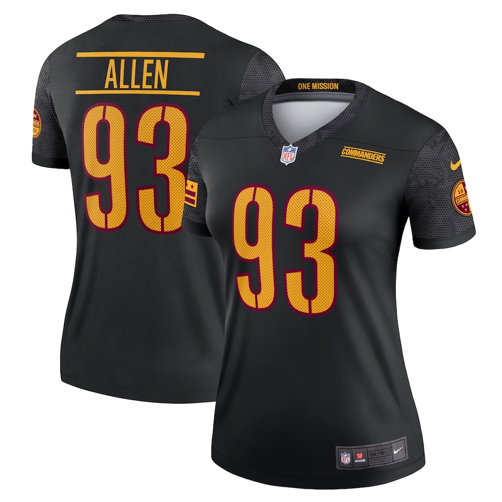 Jonathan Allen Washington Commanders Women's Alternate Legend Player Performance Top | Black