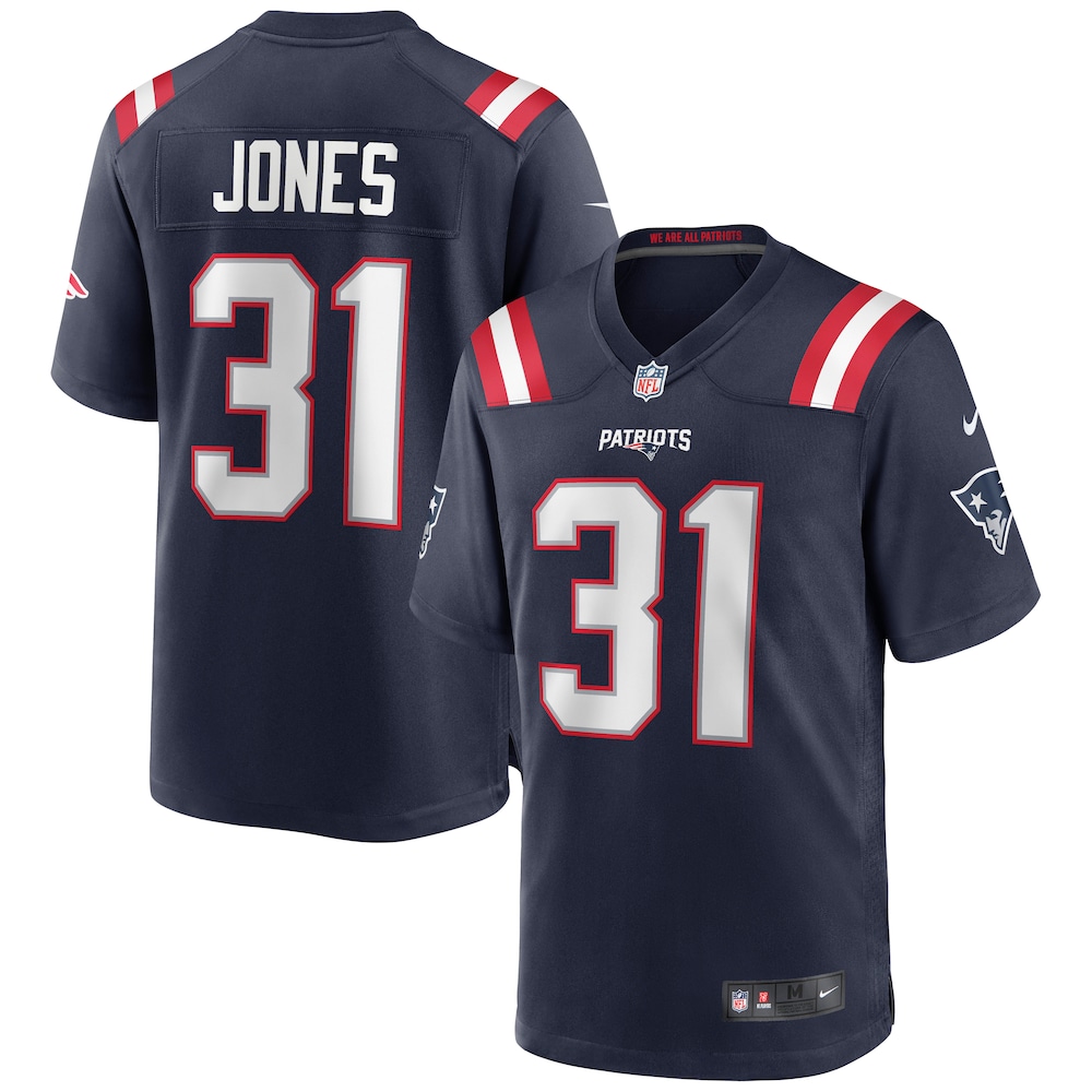 Jonathan Jones New England Patriots Game Jersey | Navy