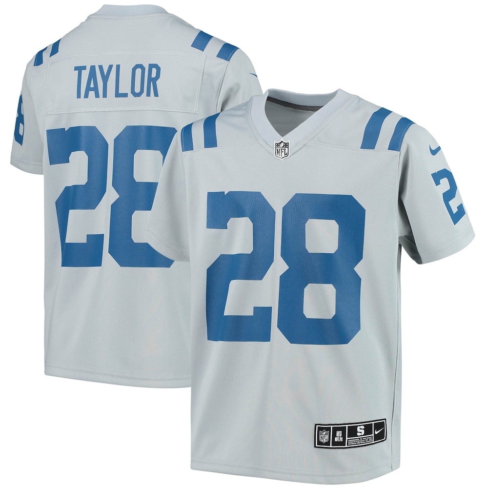 Jonathan Taylor Indianapolis Colts Youth Inverted Team Game Jersey - Gray