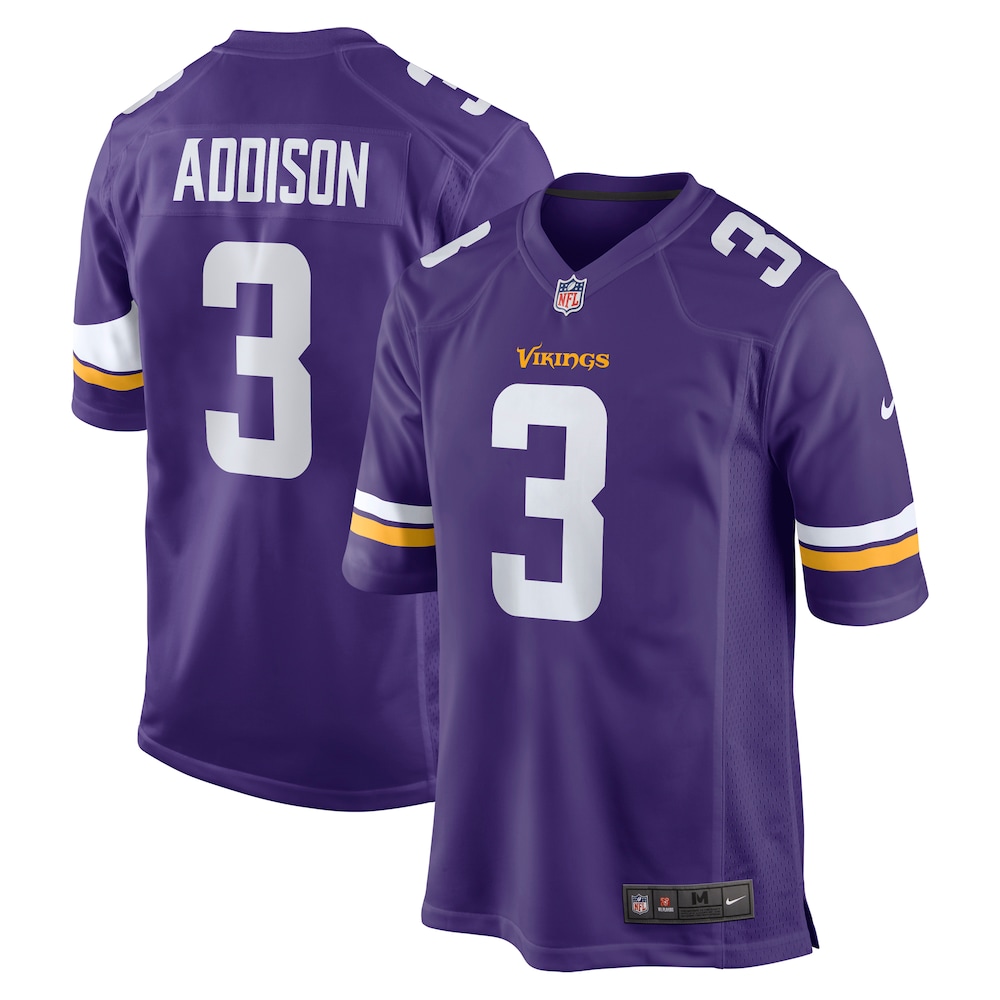 Jordan Addison Minnesota Vikings  Game Jersey | Purple