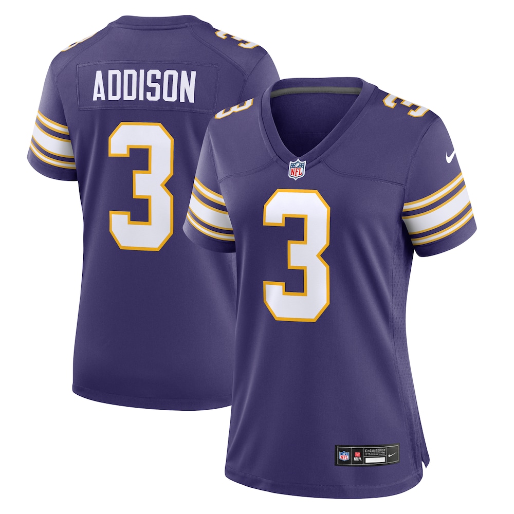 Jordan Addison Minnesota Vikings Women's Classic Player Game Jersey - Purple