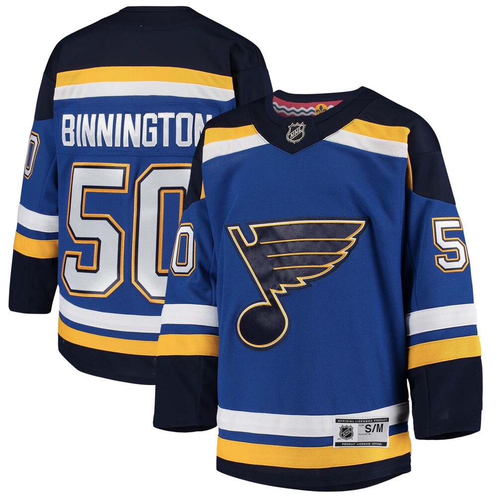 Jordan Binnington St. Louis Blues Youth Home Premier Player Jersey | Blue