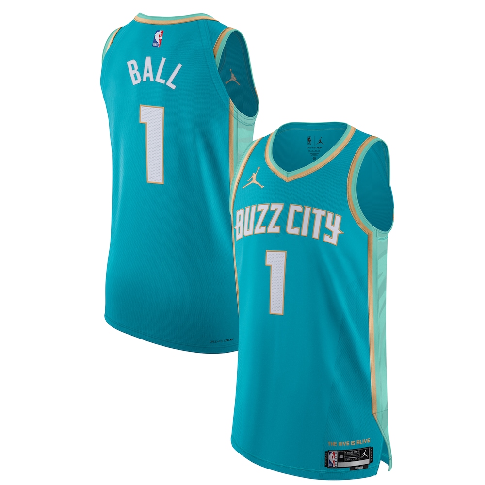 Jordan Brand LaMelo Ball Charlotte Hornets 2023/24 Authentic Jersey - City Edition - Teal