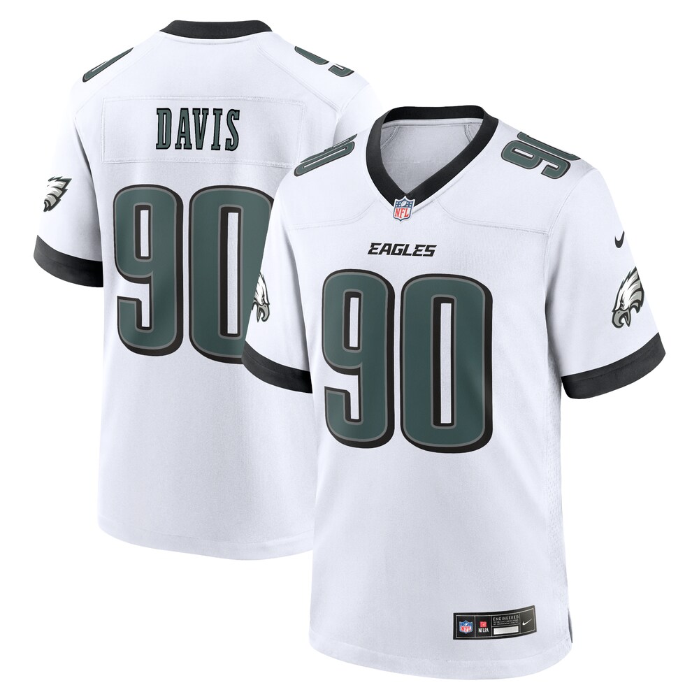 Jordan Davis Philadelphia Eagles White Game Jersey - White