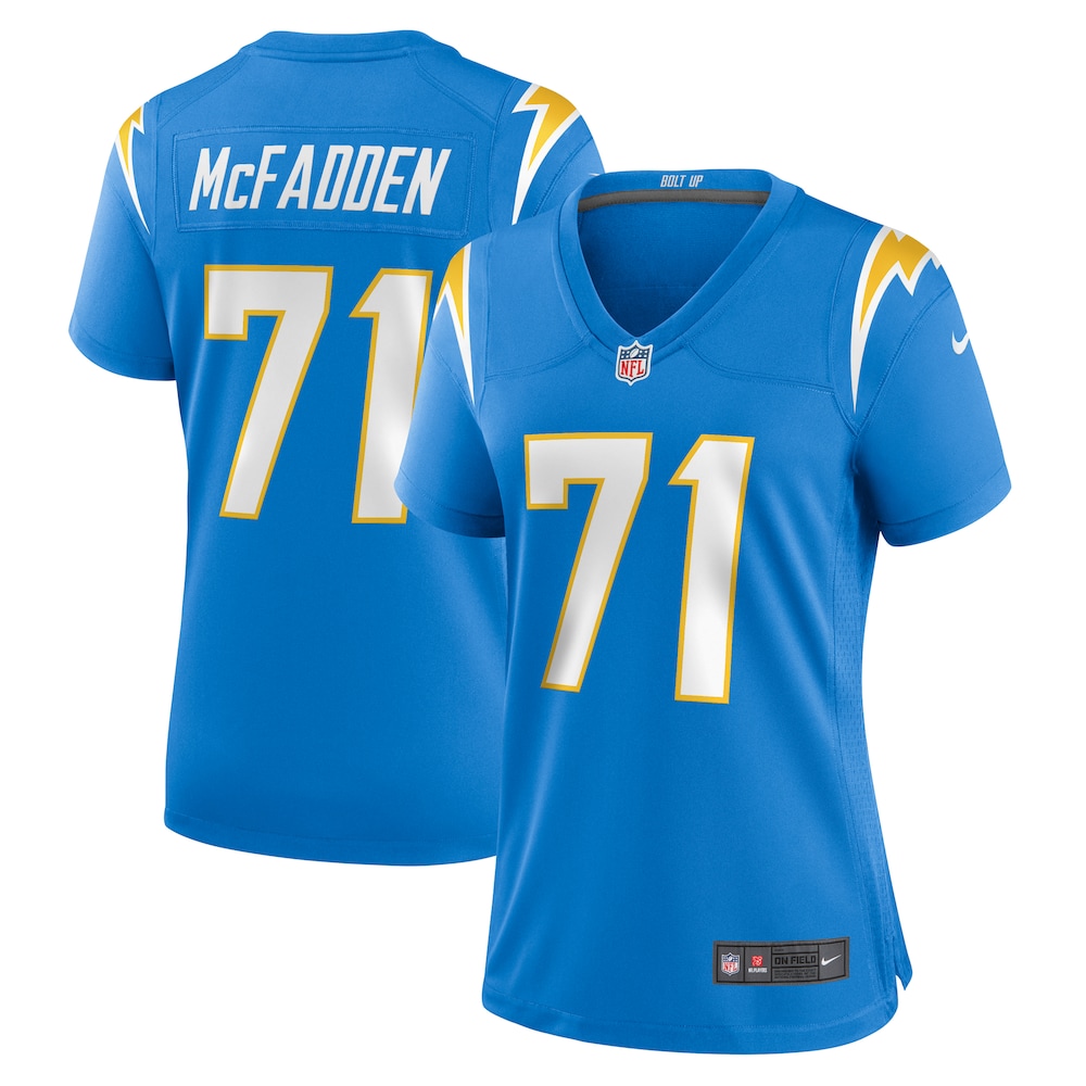 Jordan McFadden Los Angeles Chargers Women's Team Game Jersey | Powder Blue