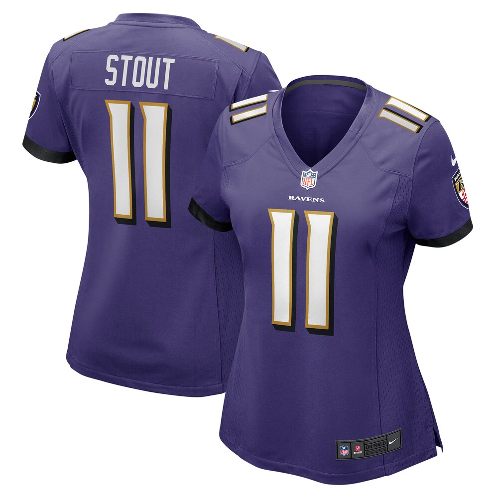 Jordan Stout Baltimore Ravens Women's Player Game Jersey - Purple