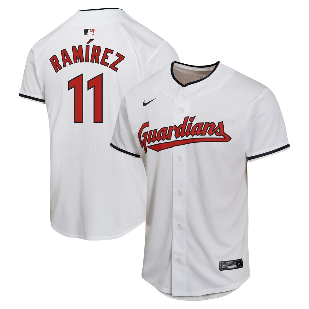 Jose Ramirez Cleveland Guardians Youth Home Game Player Jersey - White