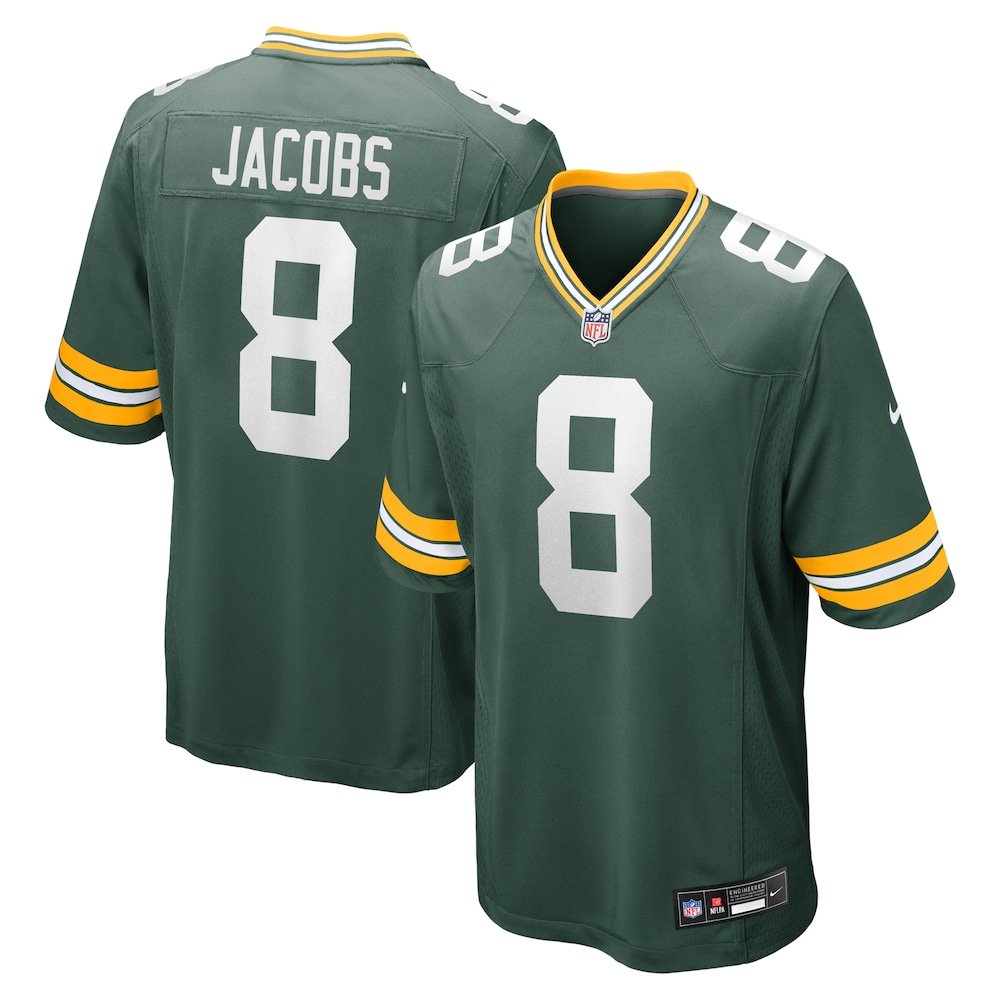 Josh Jacobs Green Bay Packers Team Game Jersey |  Green