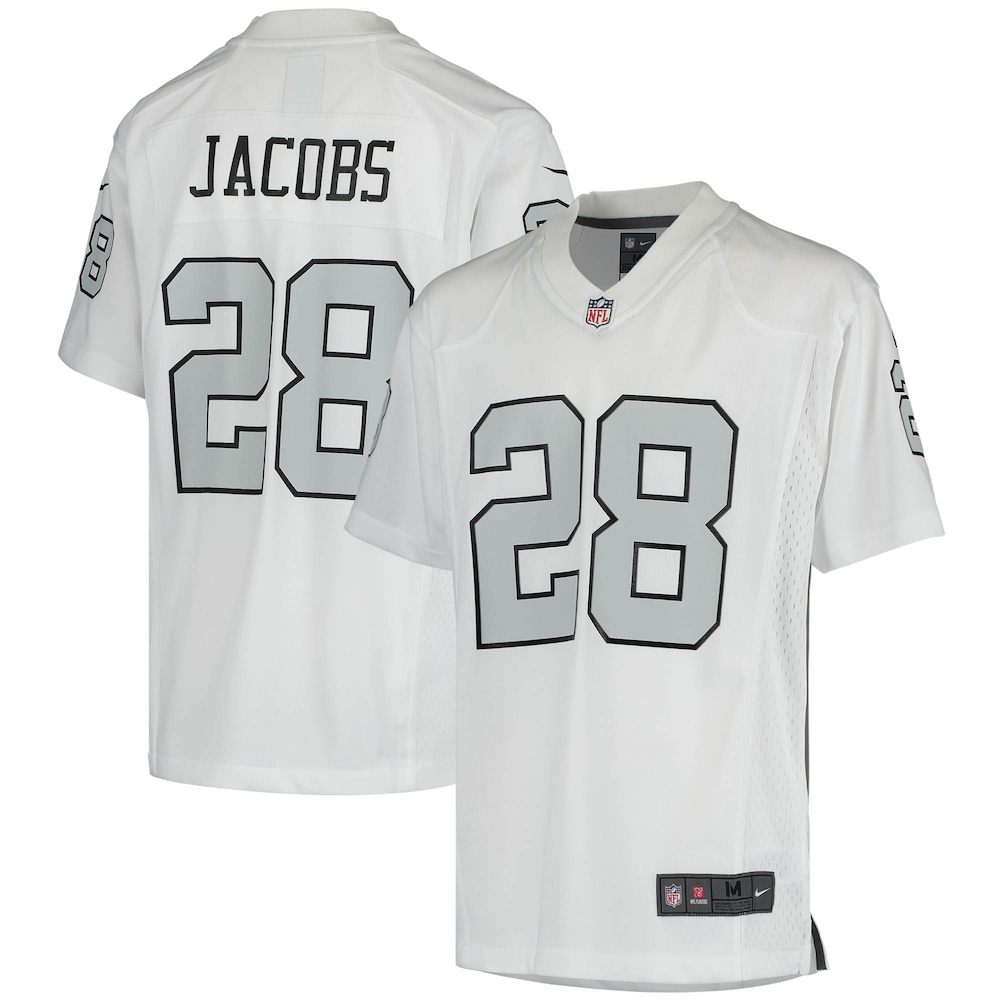 Josh Jacobs Las Vegas Raiders Youth Color Rush Game Jersey | White